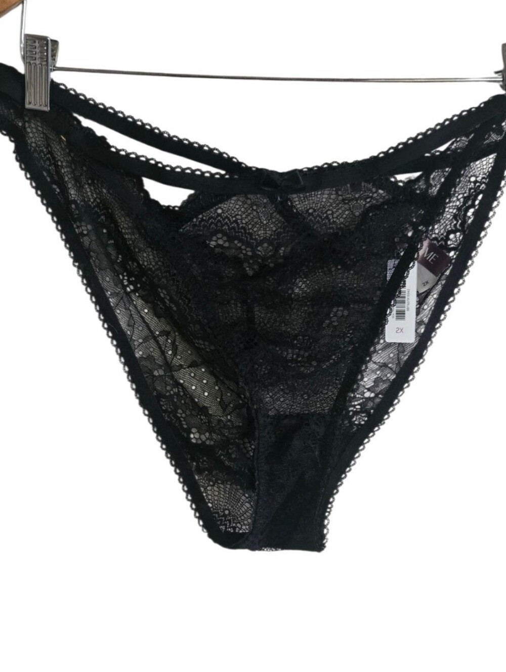 NWT Adore Me Lingerie Two Piece Set Black Lace Sheer Size 2X - Picture 9 of 9